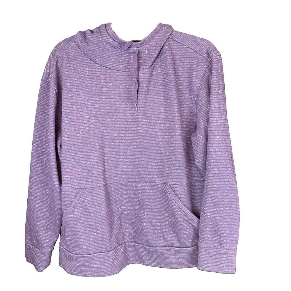 Champion Elite Women's Purple Pullover Hoodie XL Drawstring Pockets